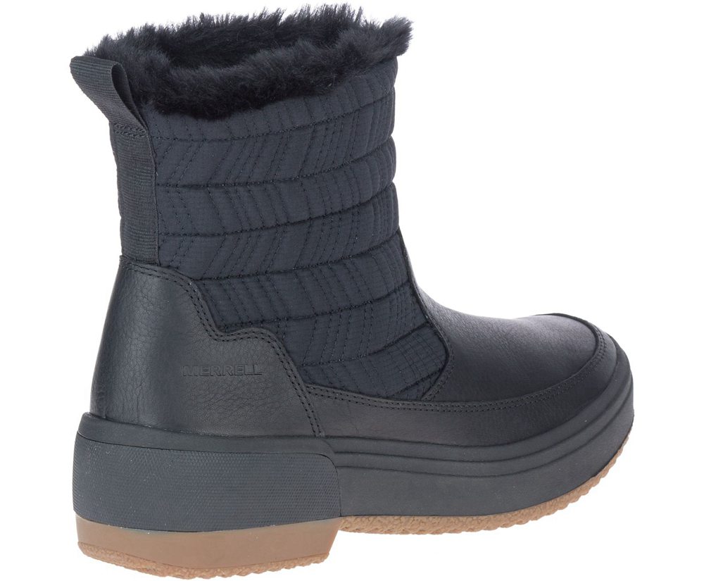 Merrell Støvler Dame - Haven Bluff Polar Waterproof - Sort - CKZ450683